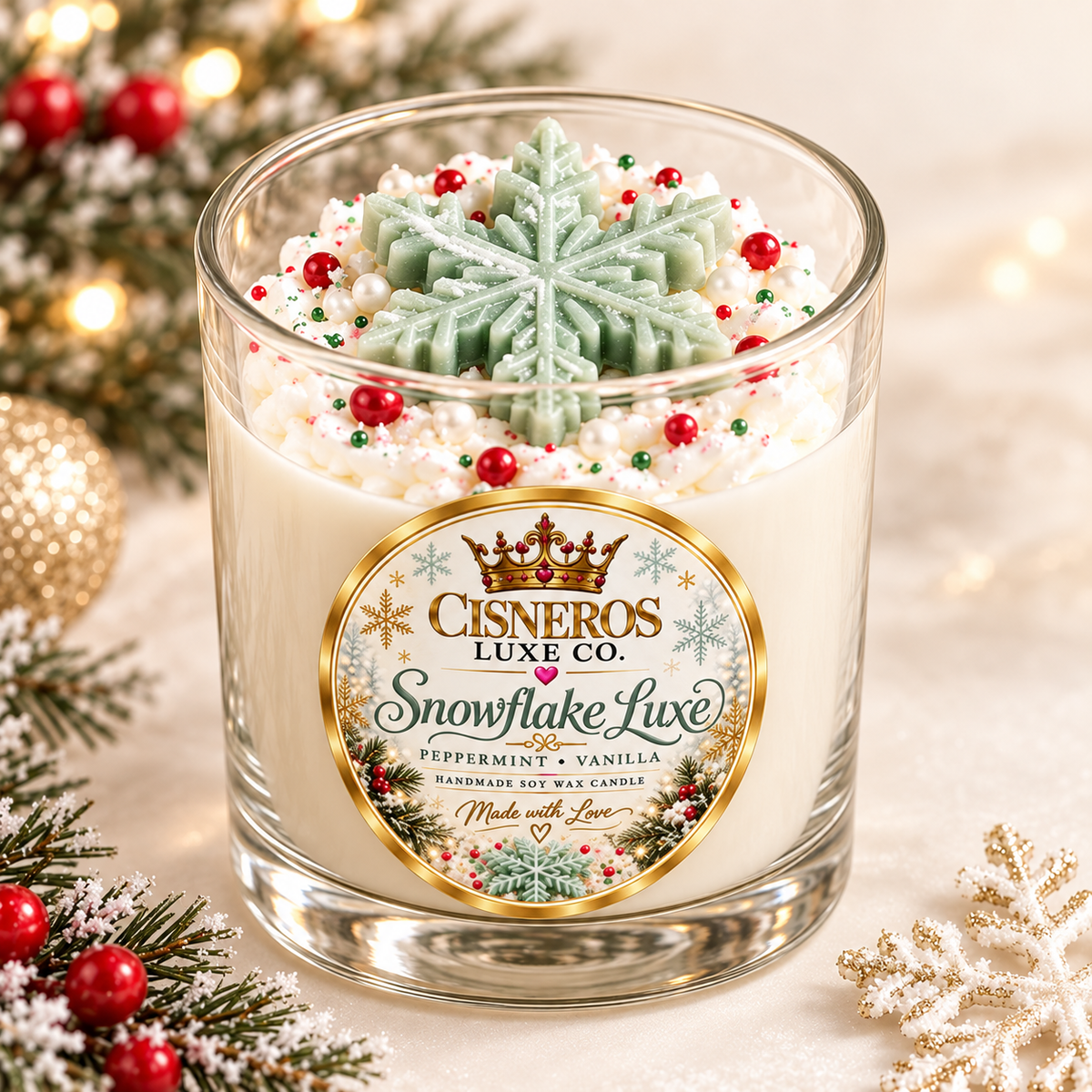 Snowflake Luxe Candle