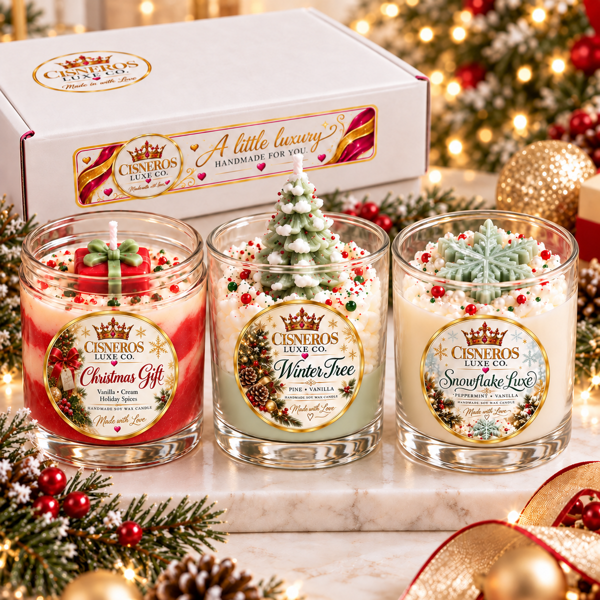 Cisneros Luxe Holiday Candle Set